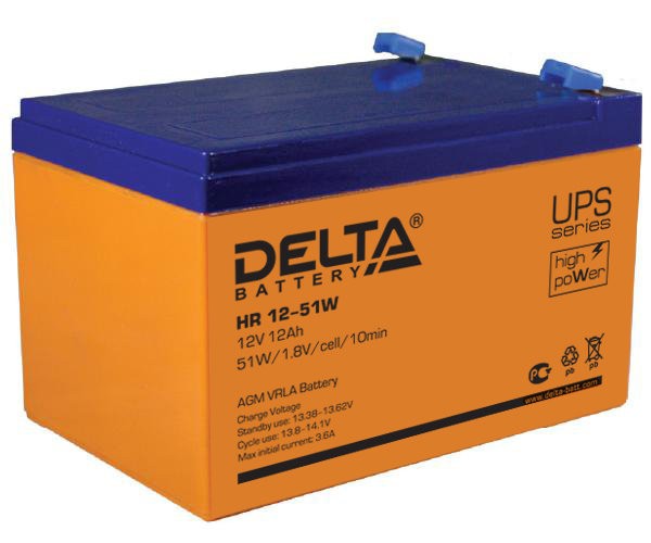 Аккумулятор для ИБП Delta Battery HR 12-51W 12 В 12 Ач