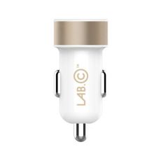 Автомобильное зарядное устройство для телефона LAB.C Dual USB Car Charger A.L 3.4A - White Silver
