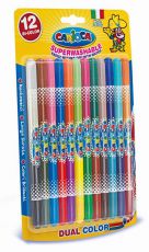 Фломастеры Universal CARIOCA BI-COLOR 42265 двухцветные (12 шт./24 цвета)