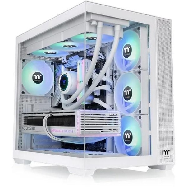 Корпус Thermaltake View 380 TG ARGB Snow Midi-Tower белый [ca-1z2-00m6wn-00]