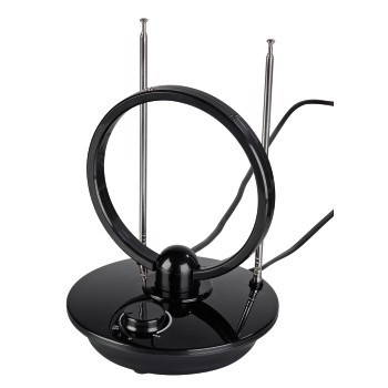 Телевизионная антенна HAMA H-121650 комнатная активная TV/FM/DVB-T 36 дБ 30 - 950 МГц черный